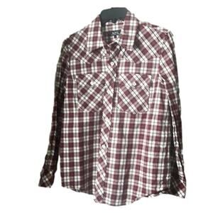 A.P.C PLAID COTTON LONGSLEEVE SHIRT‎ SIZE L